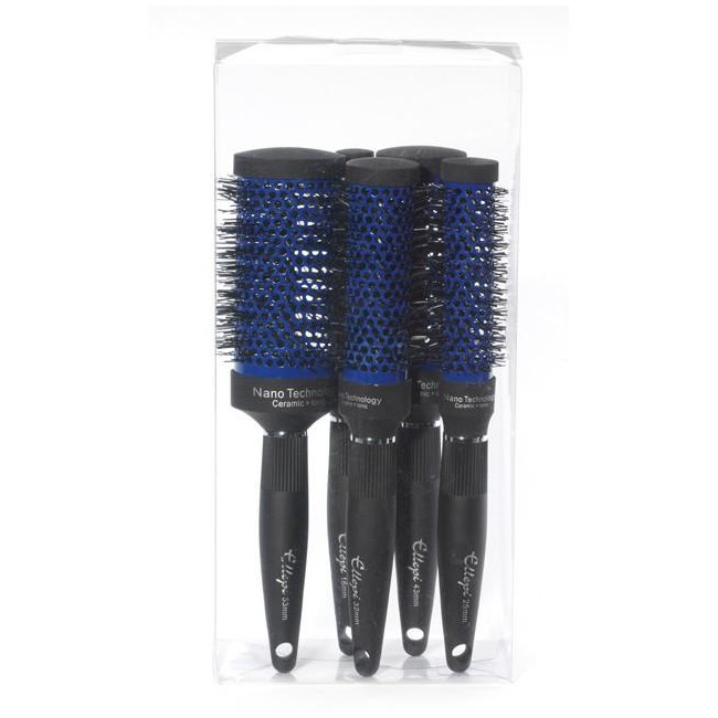 Lot de 5 brosses à cheveux rondes céramique blue