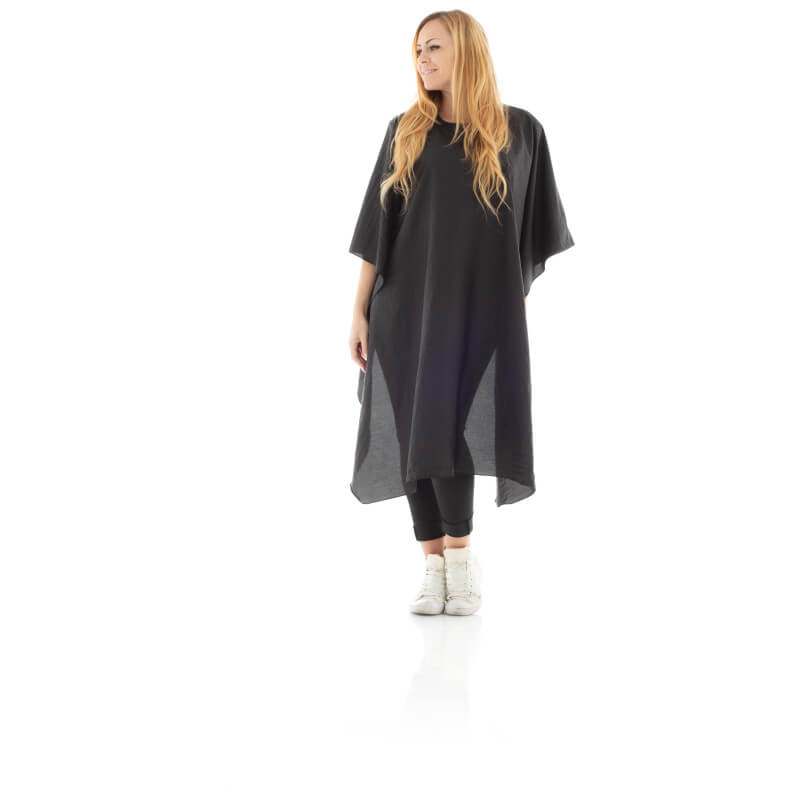 Glossy black cutting cape