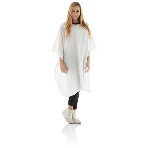 Glossy white cutting cape