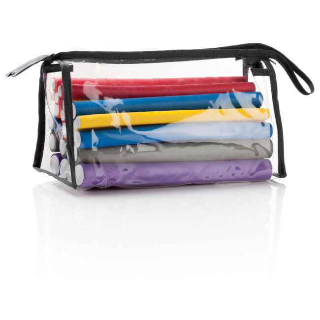 Set van 24 flexibele rollers in verschillende maten.