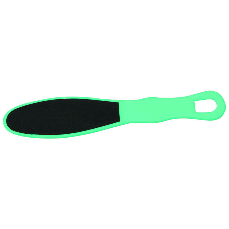 Lima de pé de dupla face pequena oval de 2 lados, verde.