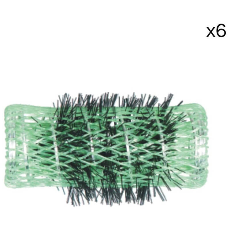 Conjunto de 6 rolos de cabelo com escova ø20mm.