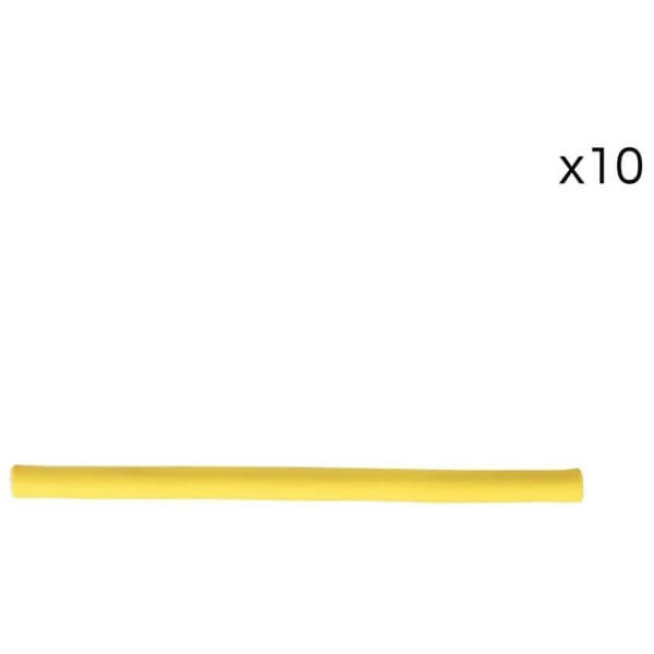 Conjunto de 10 rolos flexíveis para cabelos cacheados de 180mm / ø10mm. Conjunto de 10 rolos flexíveis para cabelos cacheados de 180mm / ø10mm.