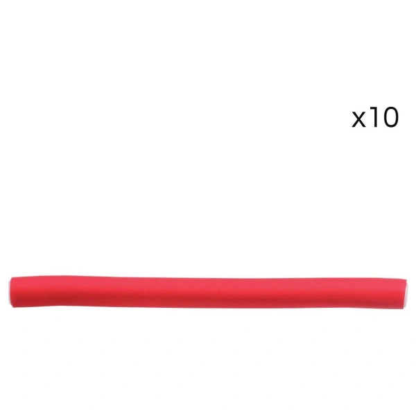 Pack mit 10 flexiblen Lockenwicklern für lockiges Haar, 240 mm lang / ø12 mm. Pack mit 10 flexiblen Lockenwicklern für lockiges Haar, 240 mm lang / ø12 mm.