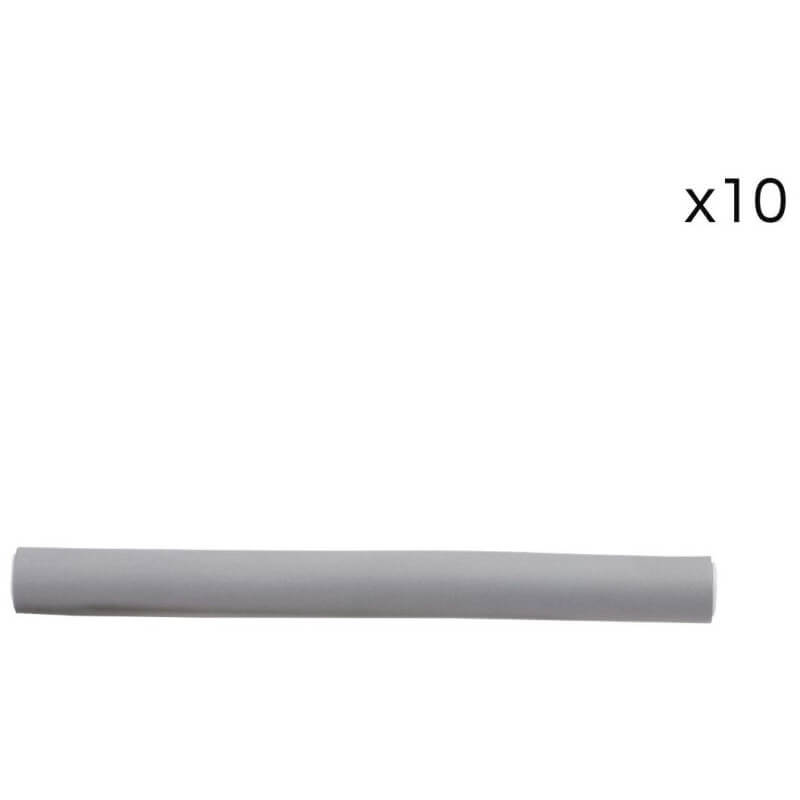 Conjunto de 10 rolos flexíveis para cabelos cacheados 180mm / ø18mm