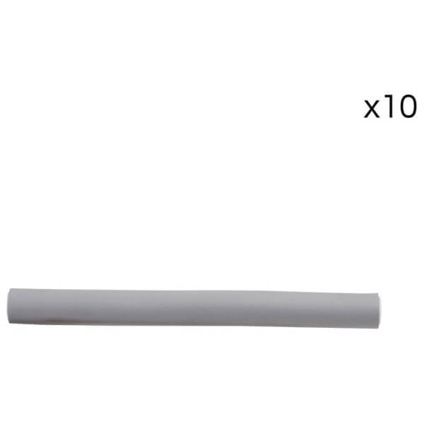 Conjunto de 10 rolos flexíveis para cabelos cacheados 180mm / ø20mm. Conjunto de 10 rolos flexíveis para cabelos cacheados 180mm / ø20mm.