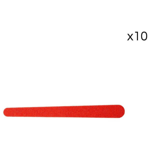 Pakket van 10 wegwerpbare mini vijlen met dubbelzijdige harde grit 100/100. Pakket van 10 wegwerpbare mini vijlen met dubbelzijdige harde grit 100/100.