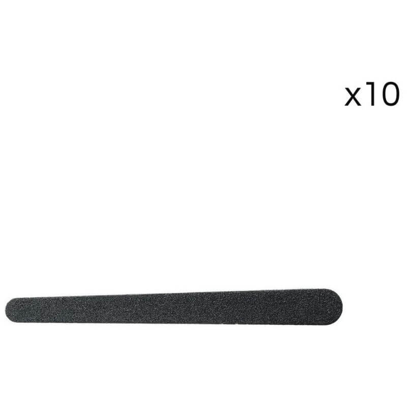 Pak van 10 wegwerpbare mini vijlen met dubbelzijdige medium korrel 180/180. Pak van 10 wegwerpbare mini vijlen met dubbelzijdige medium korrel 180/180.