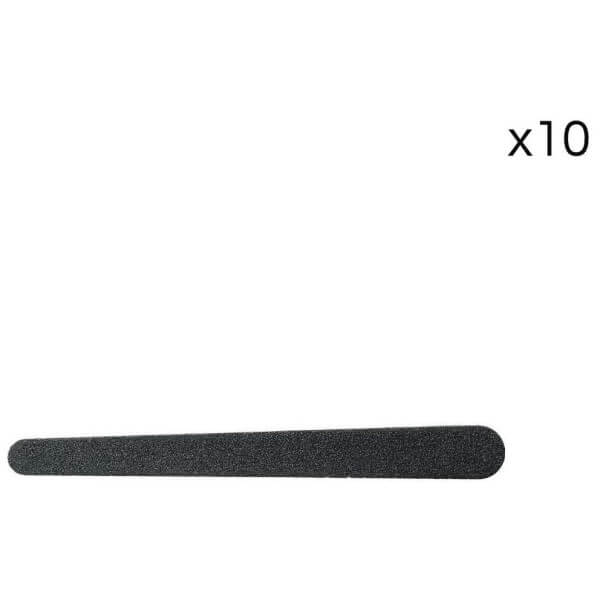 Pak van 10 wegwerpbare mini vijlen met dubbelzijdige medium korrel 180/180. Pak van 10 wegwerpbare mini vijlen met dubbelzijdige medium korrel 180/180.