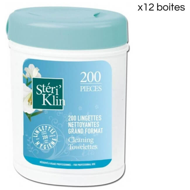 Toalhetes de limpeza biocida Steriklin x200