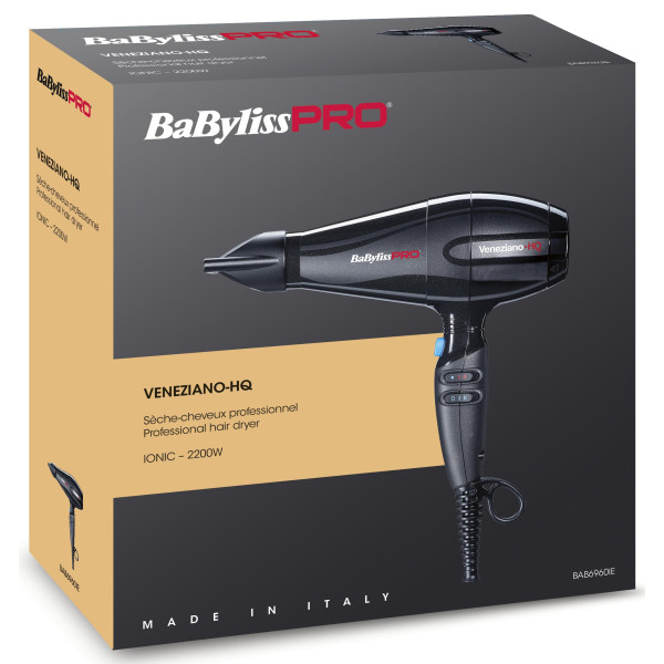 Babyliss Pro ionic Veneziano HQ 2200W secador de pelo negro