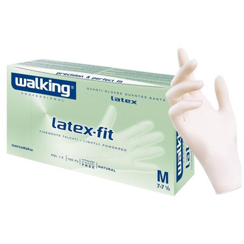 Latex cream gloves Cerunik size S 6/7 x100