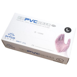 Doos met 100 vinyl handschoenen maat L.