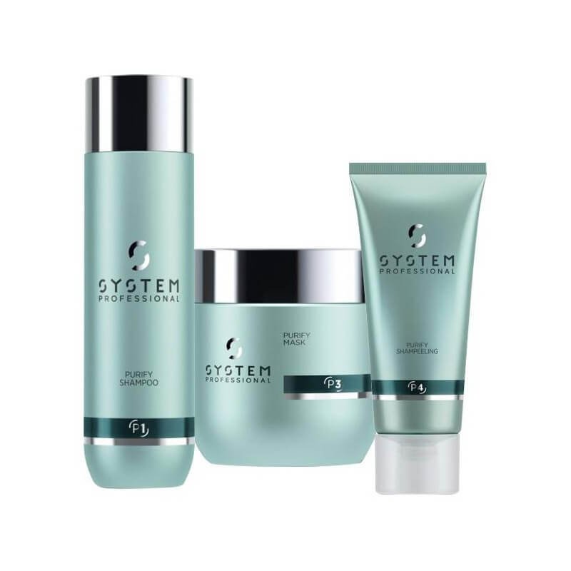 Pack Anti-caspa Derma Purify com xampu esfoliante System Professional