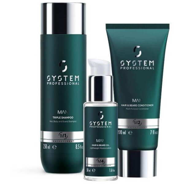 Pack entretien cheveux et barbe Man System Professional