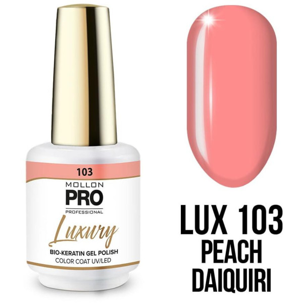 Vernis semi-permanent LUXURY n°103 Peach Daïquiri Mollon Pro 