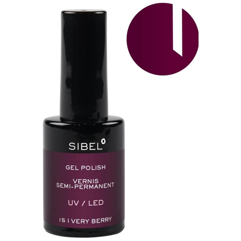 Semi-permanent nail polish n°15 Very Berry Sibel 14ML