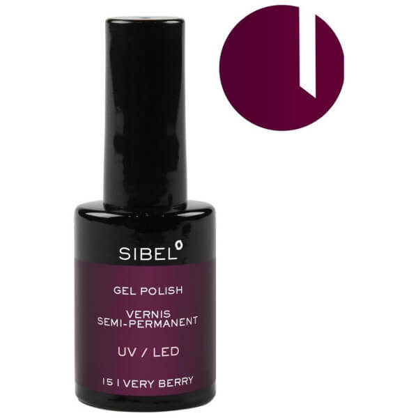 Esmalte semipermanente n.°15 Very Berry de Sibel 14ML