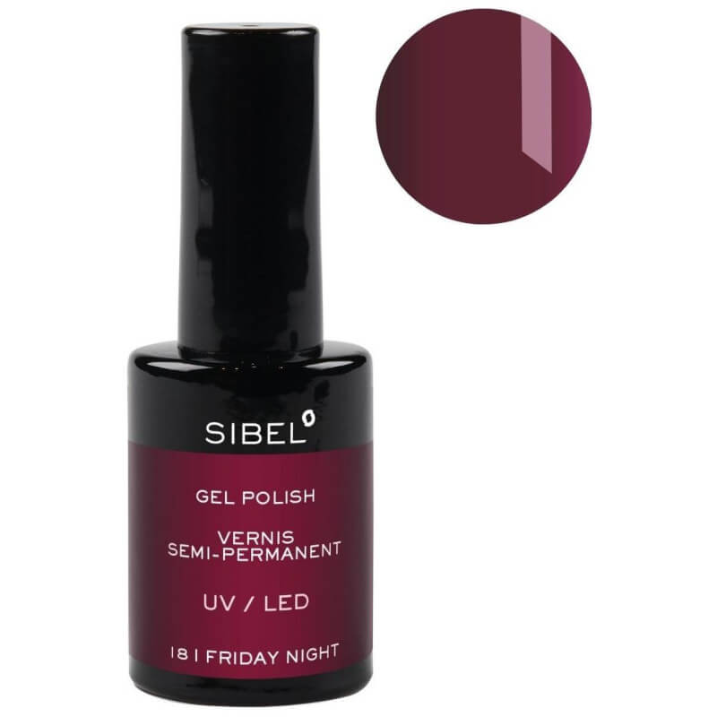 Vernis semi-permanent n°18 Friday Night Sibel 14ML

Translated to Dutch:
Permanente nagellak nr. 18 Friday Night Sibel 14ML