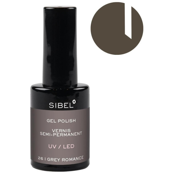 Semi-permanent nail polish n°26 Grey Romance Sibel 14ML