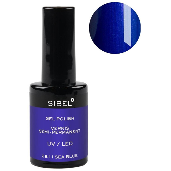 Semi-permanent nail polish n°28 I Sea Blue Sibel 14ML