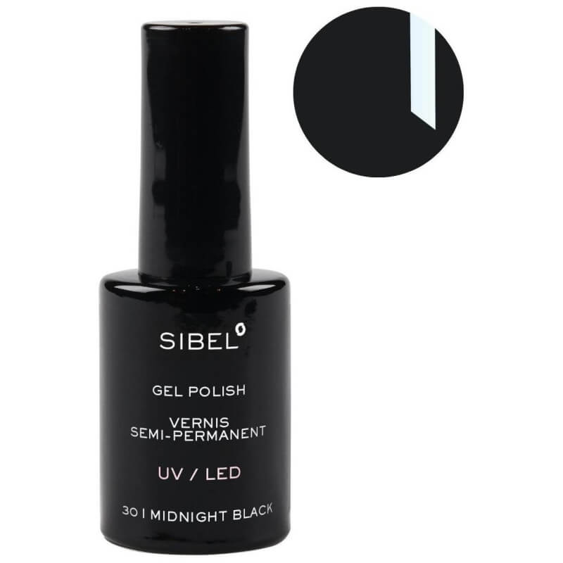 Vernis semi-permanent Nr. 30 Midnight Black Sibel 14ML