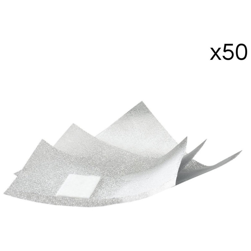 50 láminas de aluminio para retirar el esmalte semipermanente Sibel