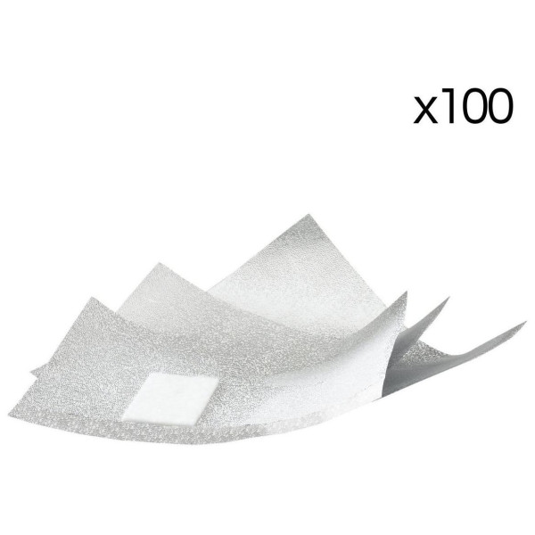 100 hojas de aluminio para retirar el esmalte semipermanente Sibel