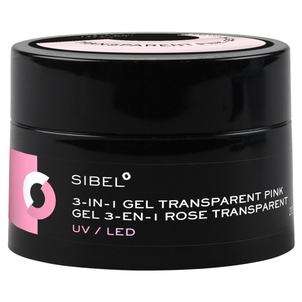 3-in-1 Transparent Pink Gel Sibel 20ML