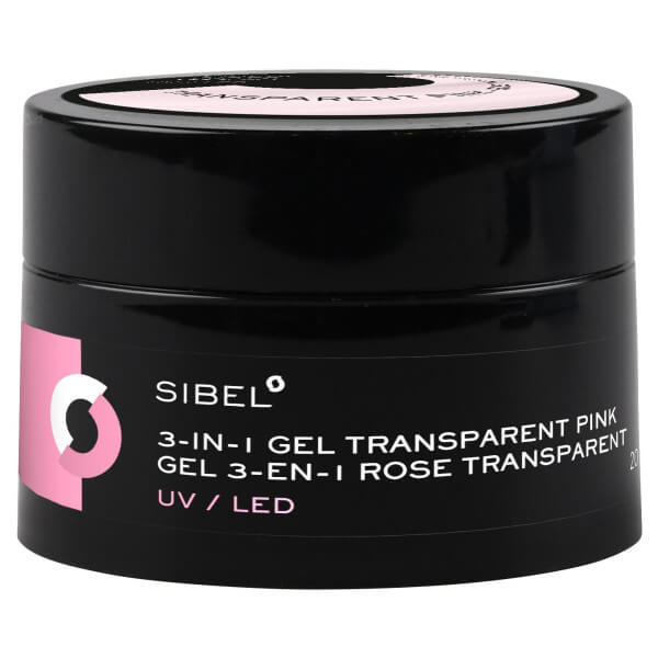 Gel 3-in-1 Transparant Roze Sibel 20ML Gel 3-in-1 Transparant Roze Sibel 20ML