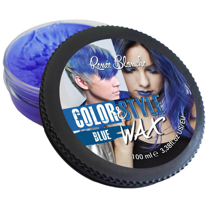 Cire coiffante et colorante Color&Style bleue Renée Blanche 100ML