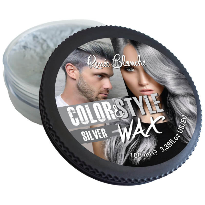 Cire coiffante et colorante Color&Style Wax argent Renée Blanche 100ML