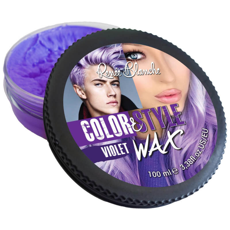 Cire coiffante et colorante Color&Style Wax violette Renée Blanche 100ML