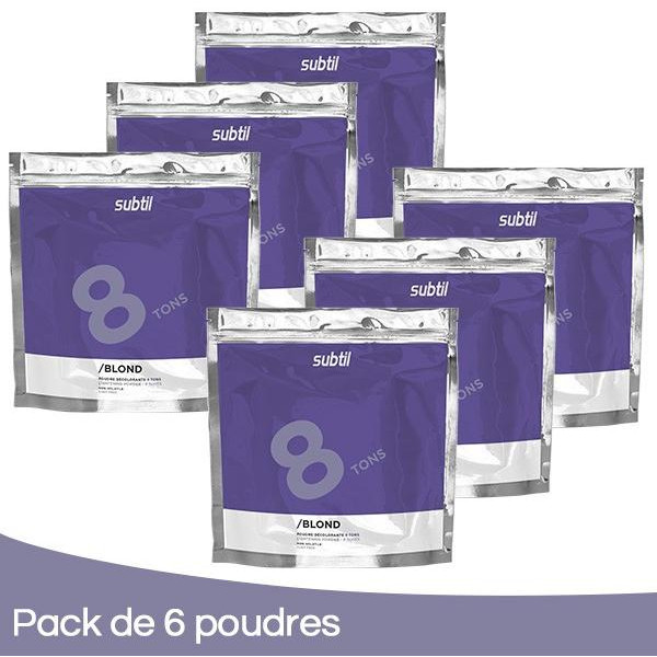 Pack 6 Polvos rubio Sutil 500 Grs