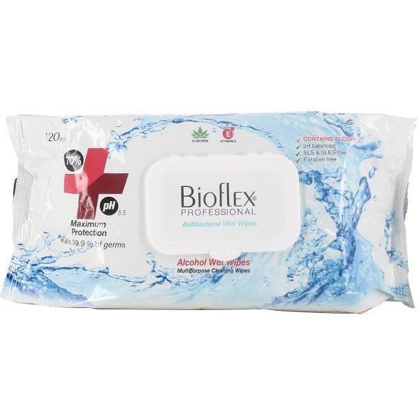 Lingettes Virucides antibactériennes et désinfectantes à l'alcool 120 pièces Lingettes Virucides antibactériennes et désinfectantes à l'alcool 120 pièces