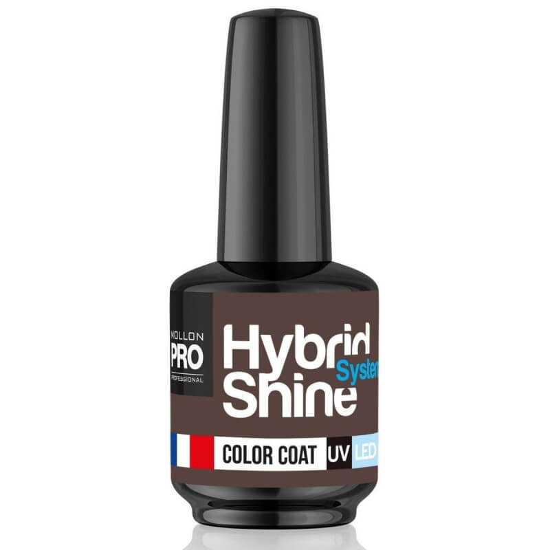 Mini verniz semi-permanente Hybrid Shine nº323 Mocha Mollon Pro 8ML