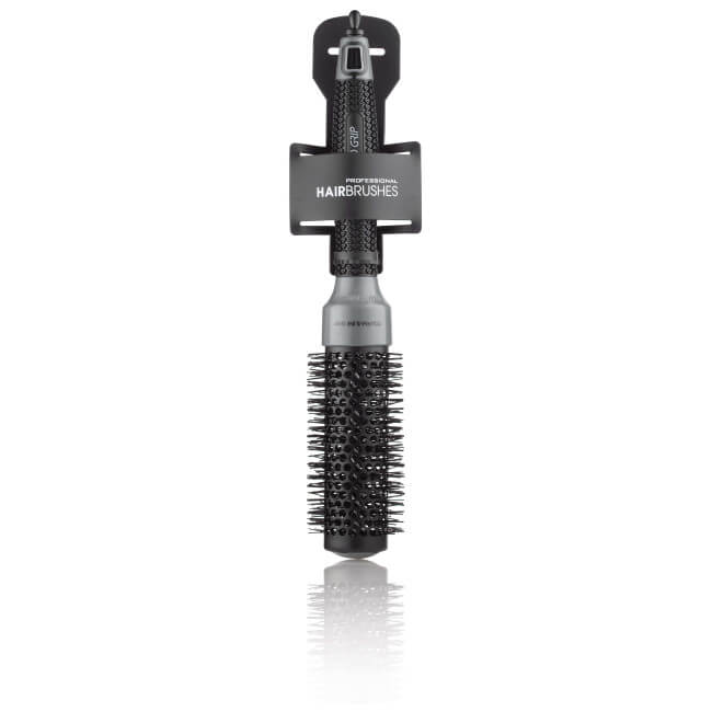 Escova térmica de turmalina com punho de 25mm de diâmetro.