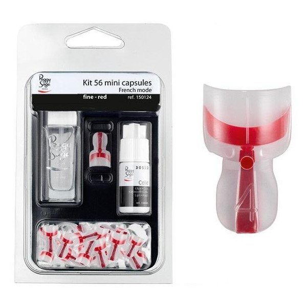 Kit 56 Mini Capsules French Fashion Peggy Sage Red Fines 150124 Kit 56 Mini Capsules French Fashion Peggy Sage Red Fines 150124