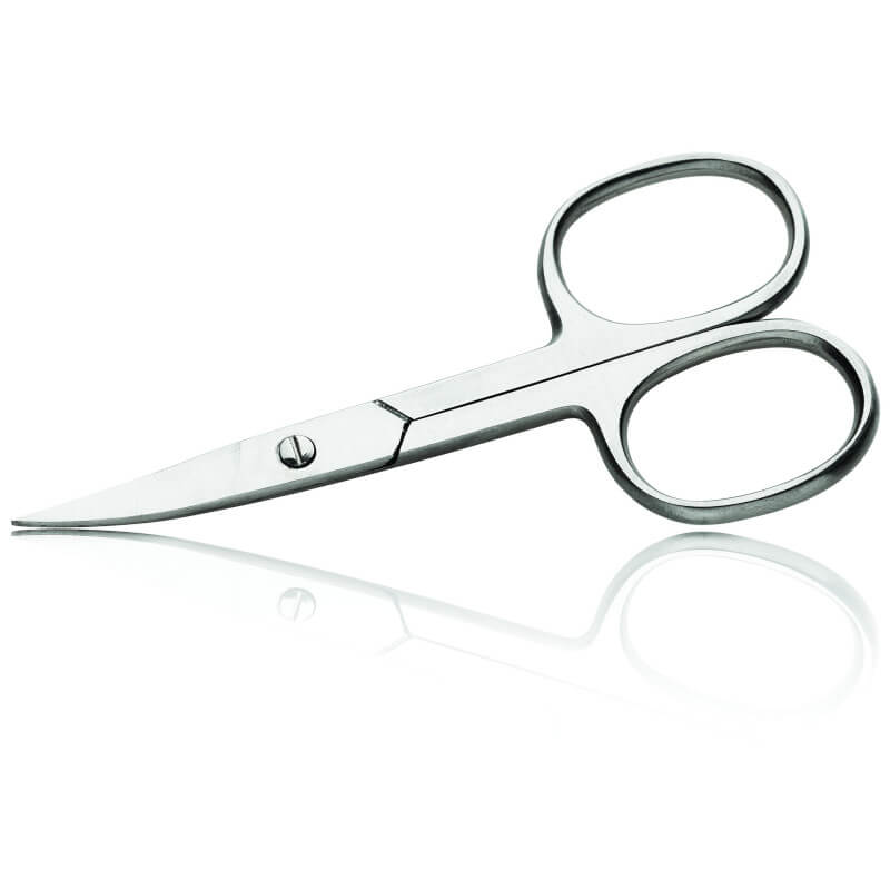 Tesoura de cutículas e unhas com curva fina. Tesoura de cutículas e unhas com curva fina.