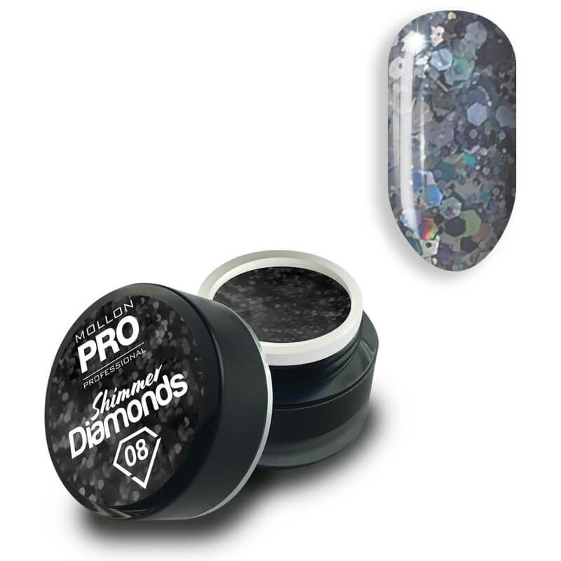 Gel holografische Shimmer Diamonds nr. 8 Mollon Pro