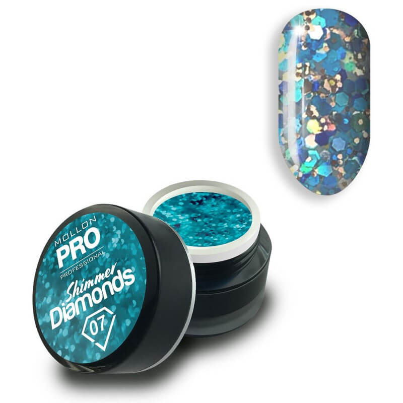 Gel holografisch Shimmer Diamonds nr. 7 Mollon Pro