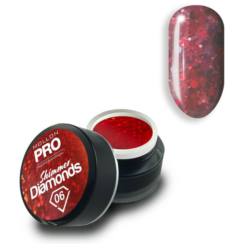 Gel holografisch Shimmer Diamonds nr. 6 Mollon Pro