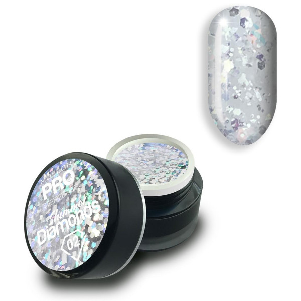 Gel holographique Shimmer Diamonds n°2 Mollon Pro