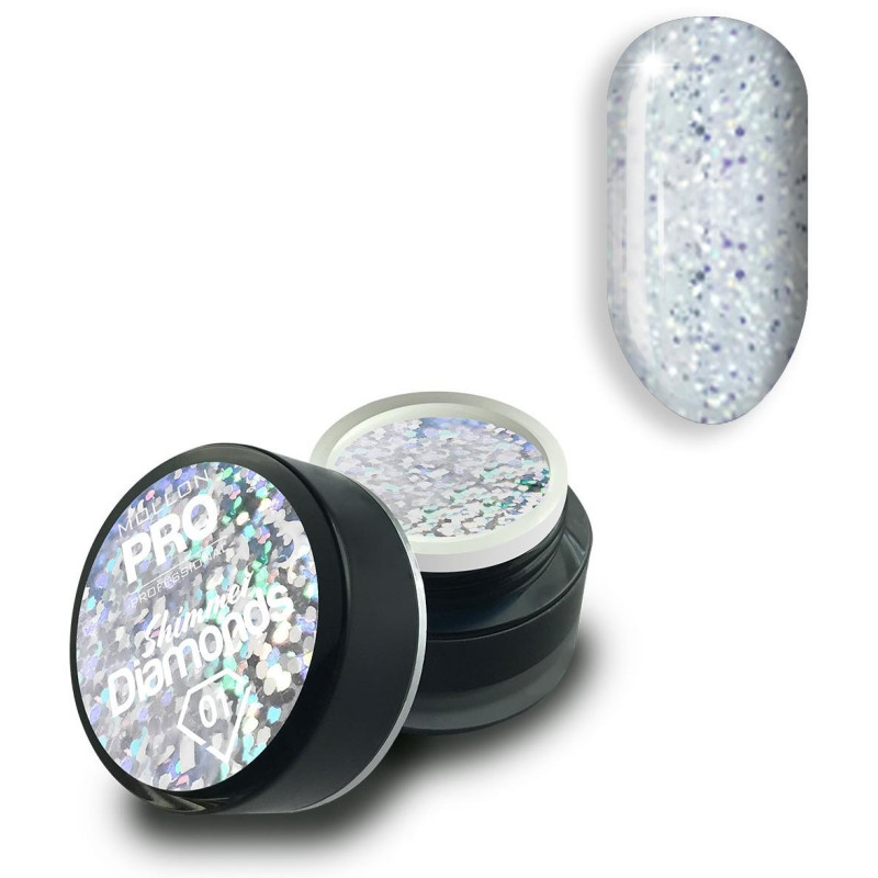 Holographic Gel Shimmer Diamonds n°1 Mollon Pro