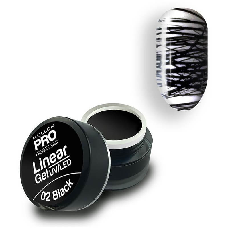 Gel decors Linear Gel nr. 2 zwart Mollon Pro