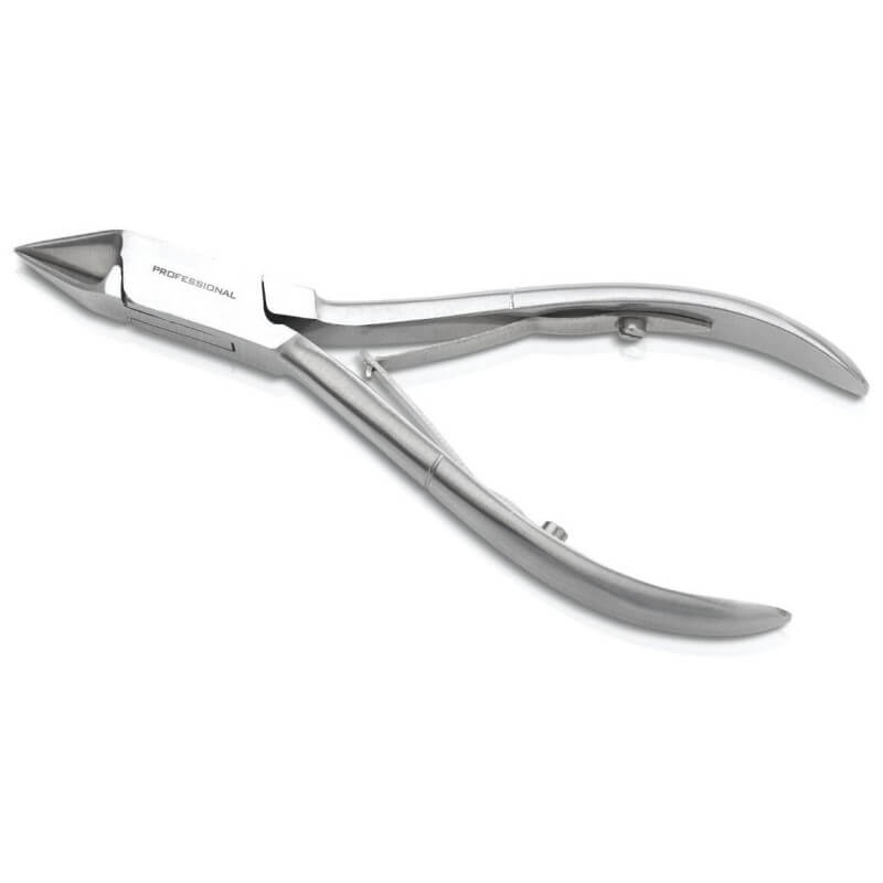 Corte de cutículas para unhas encravadas com ponta redonda.
