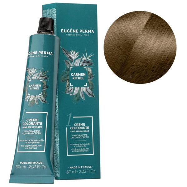 Kleuring met plantaardige kleurstof Carmen Rituel nr. 8.00 Eugène Perma 60ML. Kleuring met plantaardige kleurstof Carmen Rituel nr. 8.00 Eugène Perma 60ML.