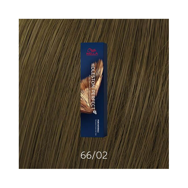Coloração Koleston Perfect ME+ Pure Naturals n°66/02 loiro escuro intenso natural mate Wella 60ML