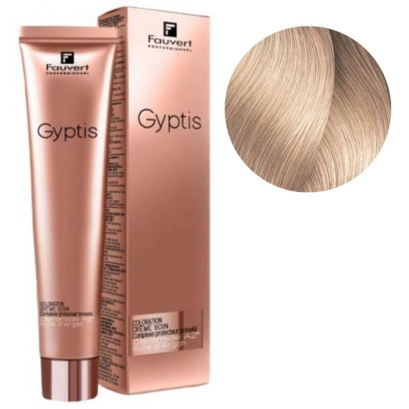 Verzorgende kleurcrème Gyptis nr. 100/0 super verhelderend koud natuurlijk blond Fauvert 100ML.
