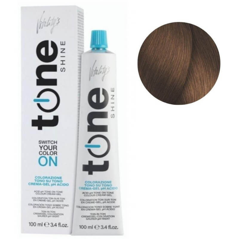 Kleuring Tone Shine 6/34 Donkerblond Goudkoper Vitality's 100ML